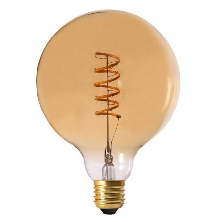 Elect Spiral LED Fil Globe Gold 125mm