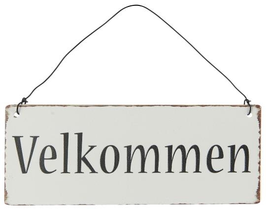 Metallskilt Velkommen