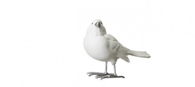 Fugle figur hvit