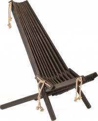 EcoFurn EcoChair Furu - Sort farget Skandinavisk Treverk