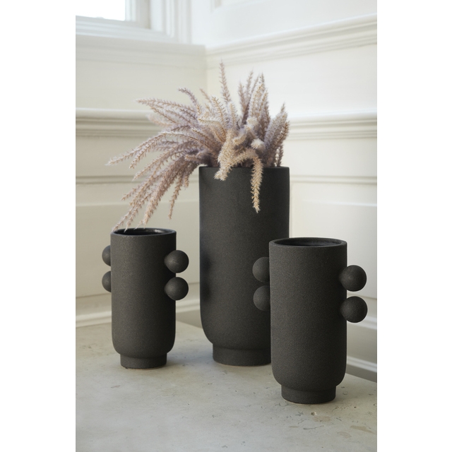 Sandy - Vase Mørk Grå Keramikk