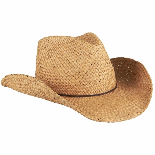 Hatt Stella m / bred skygge og brunt bindebånd