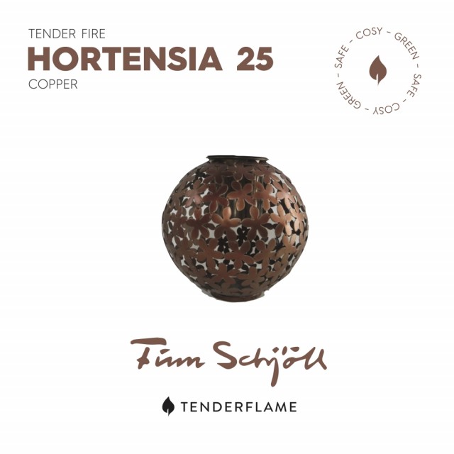 Hortensia 25 Metall Antique Copper Finn Schjøll fra Tenderflame