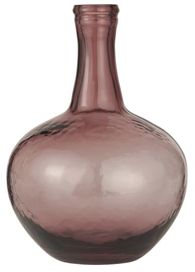 Glassballong, vase i malva glass.